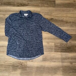 Southern Tide Intercoastal Performance Button Down Shirt Blue Print Men's L